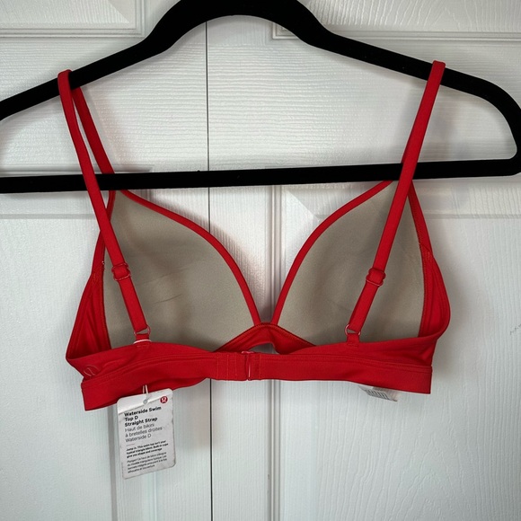 Lululemon Waterside Swim Top *D Cup True Red sz.2 - Picture 7 of 8